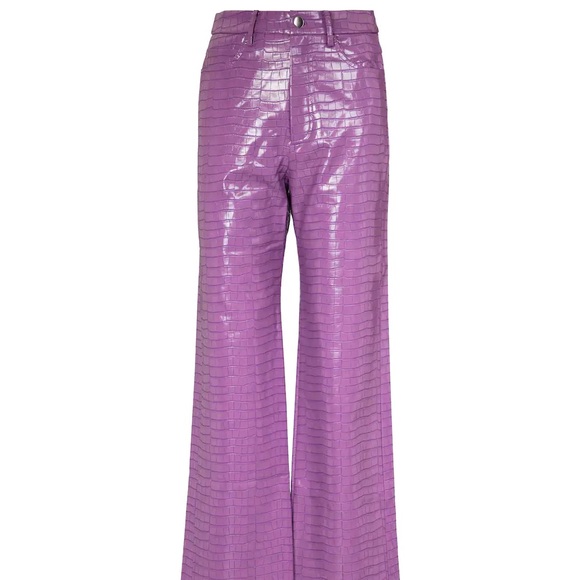 Rotate Rotie Croc Effect Trouser Pants - Picture 3 of 6